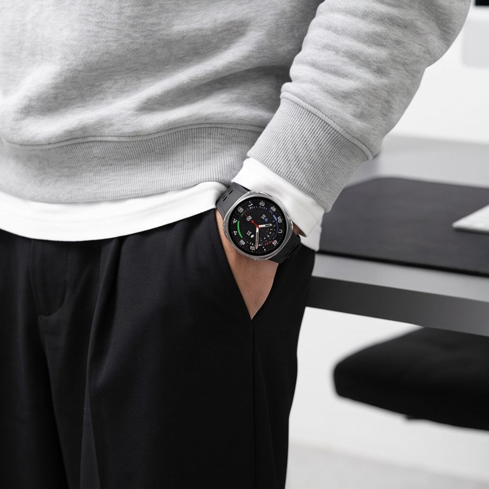 Custodia Tech-Protect Defense per Samsung Galaxy Watch 9 / Watch8 44mm, Set 2 pezzi, Nera / Trasparente