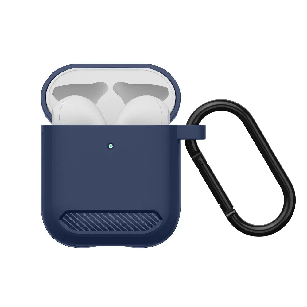 Custodia Techsuit Carbon per Apple AirPods Gen 2 / Gen 1, Grigio