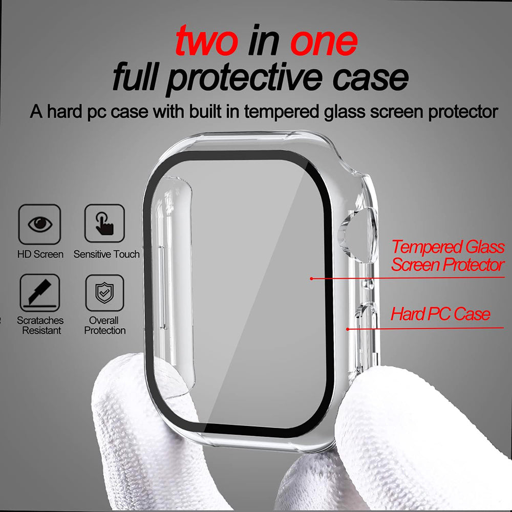 Custodia Techsuit Defense360 Pro per Apple Watch 7 41mm Series, Trasparente