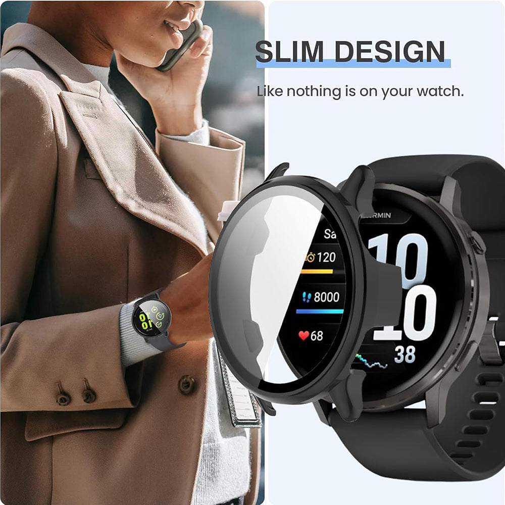 Custodia Techsuit Defense360 Pro per Garmin Venu 4 45mm, Nera