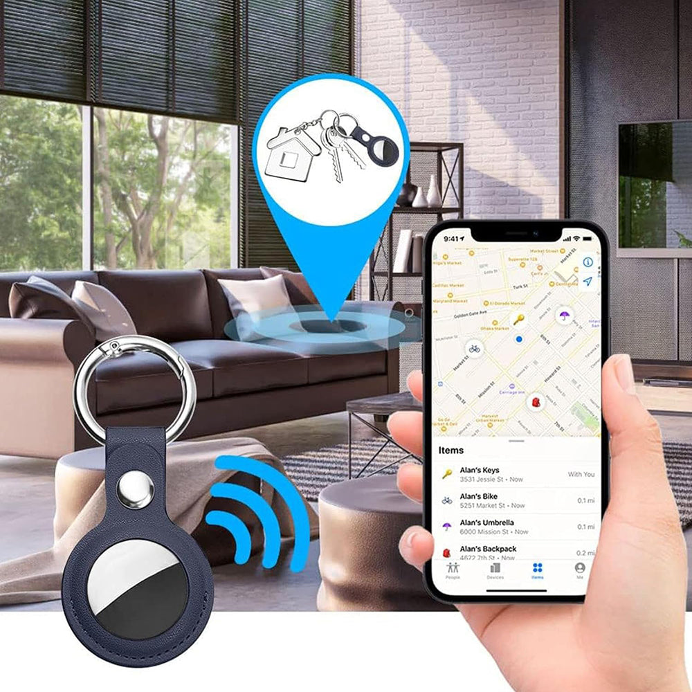 Custodia Techsuit SLH1 per Apple AirTag, Blu