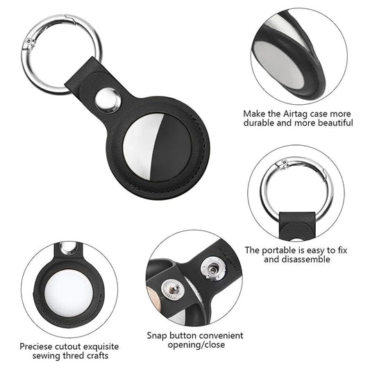 Custodia Techsuit SLH1 per Apple AirTag, Nera
