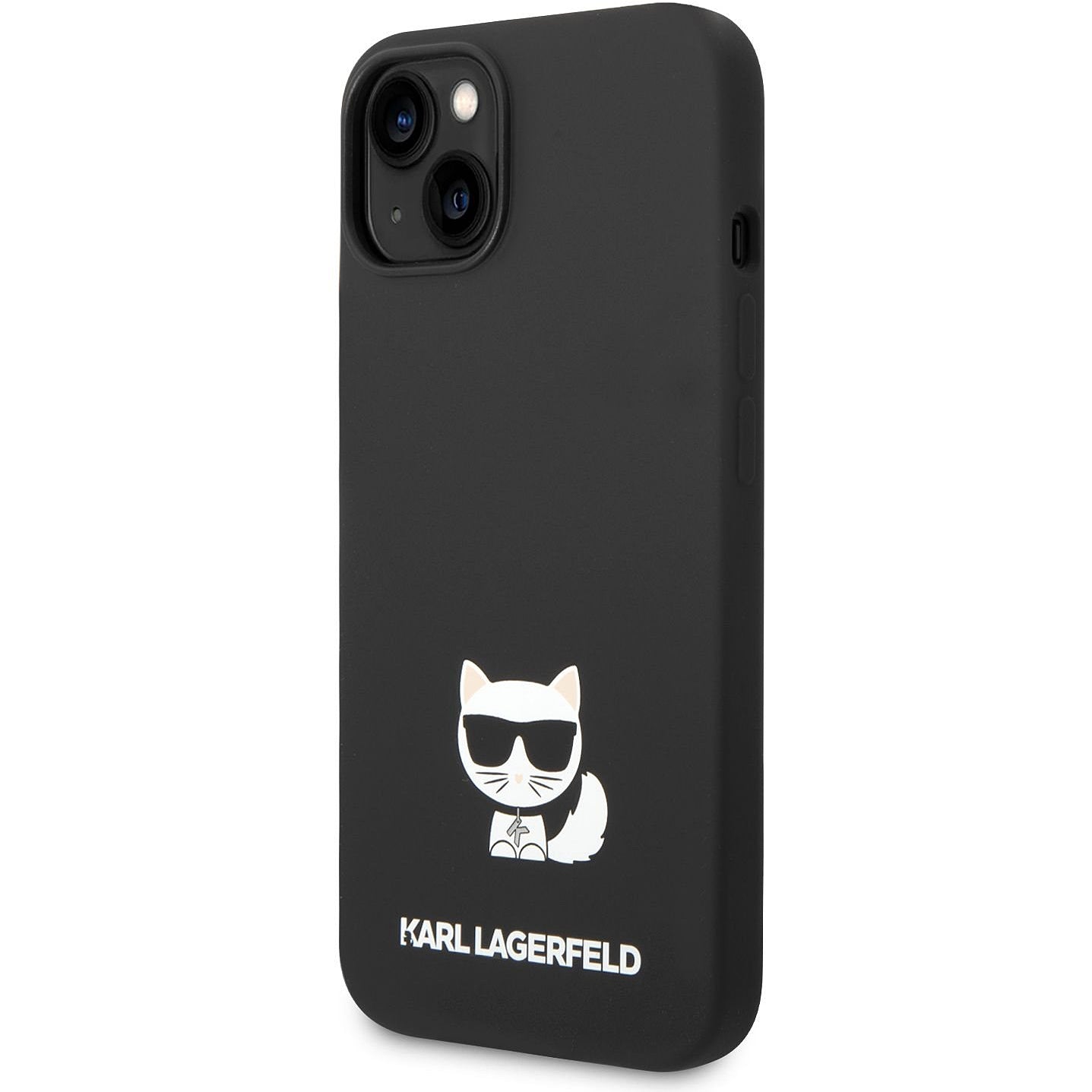 Custodia per Apple iPhone 14 Plus, Karl Lagerfeld, Silicone Body Choupette, Nera