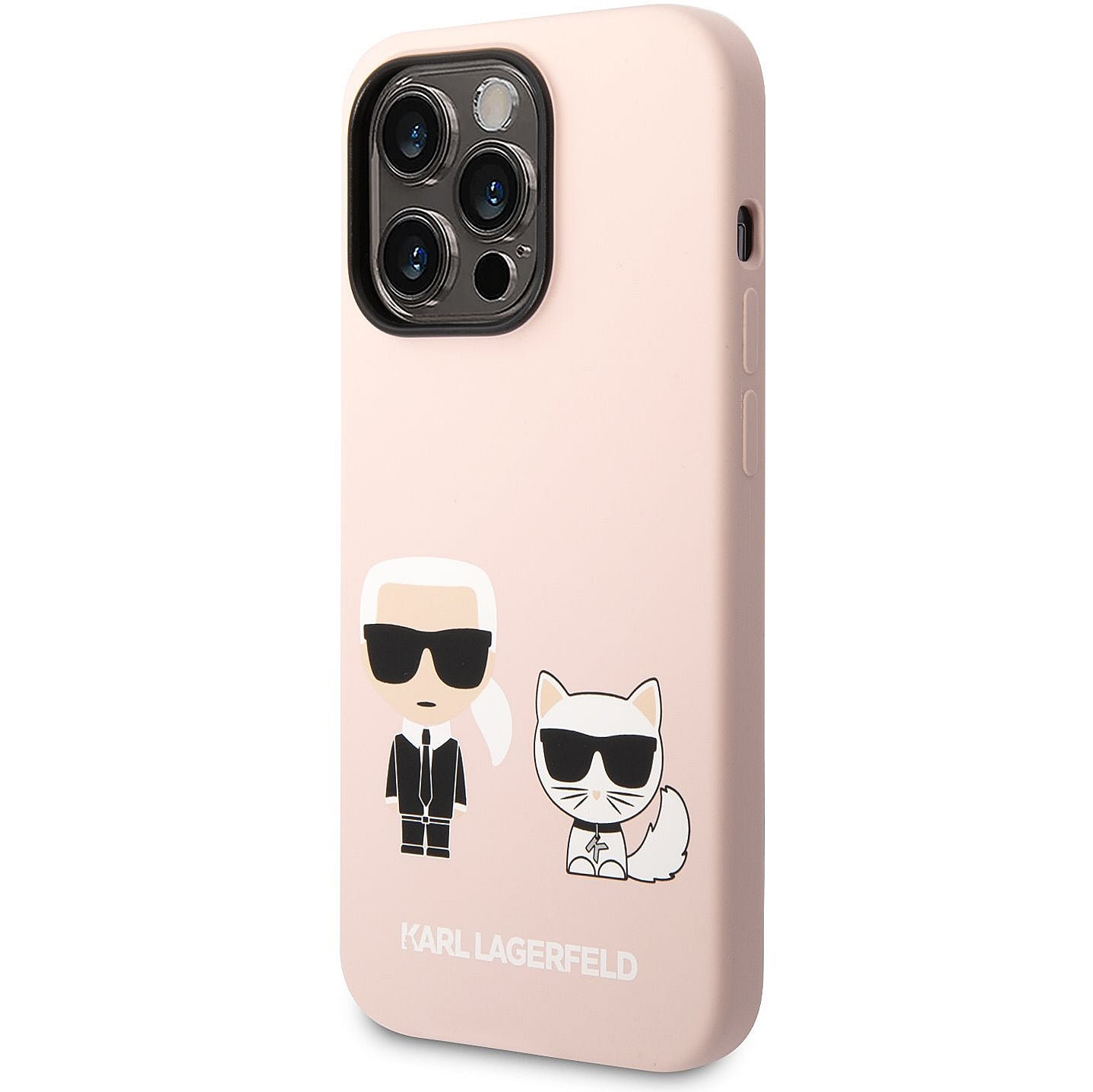 Custodia MagSafe per Apple iPhone 14 Pro, Karl Lagerfeld, Silicone Body Karl & Choupette, Rosa