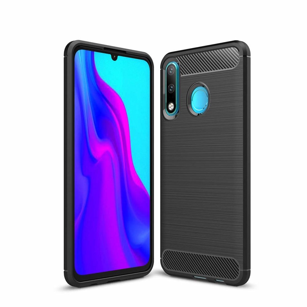 Custodia per Huawei P30 lite New Edition / P30 lite, OEM, Carbonio, Nera