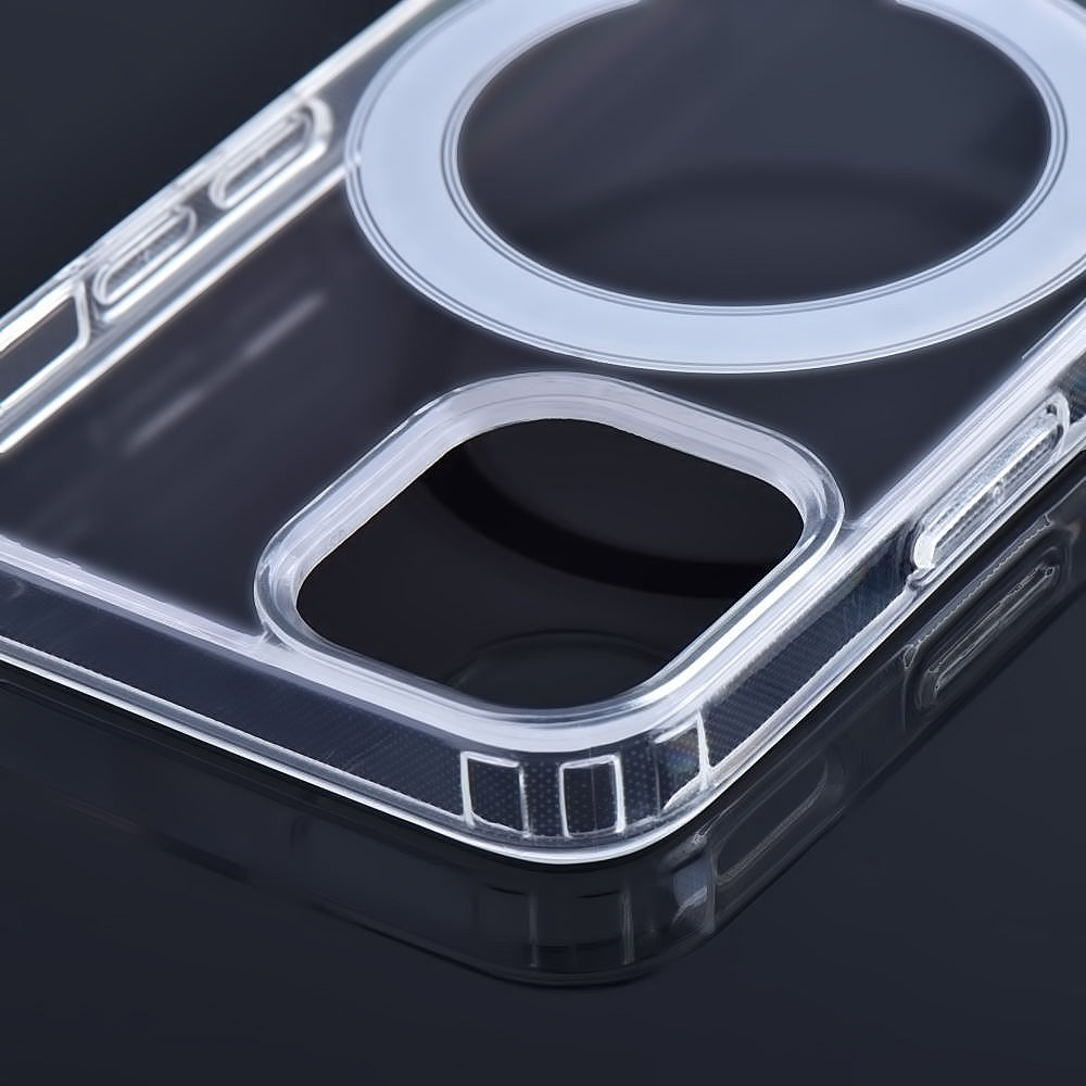 Custodia MagSafe per Apple iPhone 14 Pro Max, OEM, Chiara, Trasparente