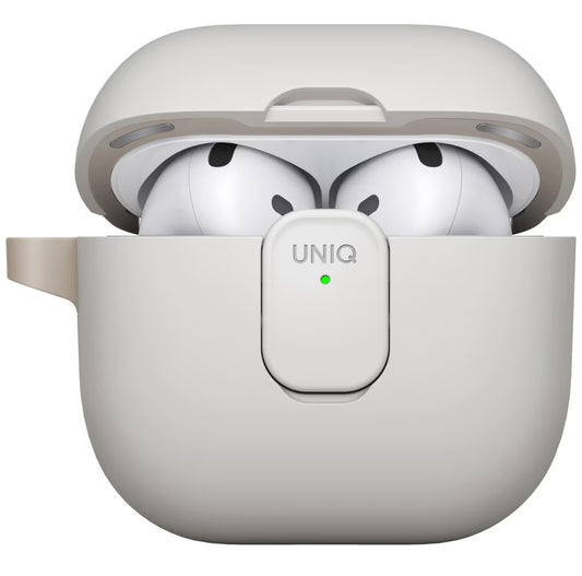 Custodia UNIQ Clyde per Apple AirPods 4, Grigio Beige