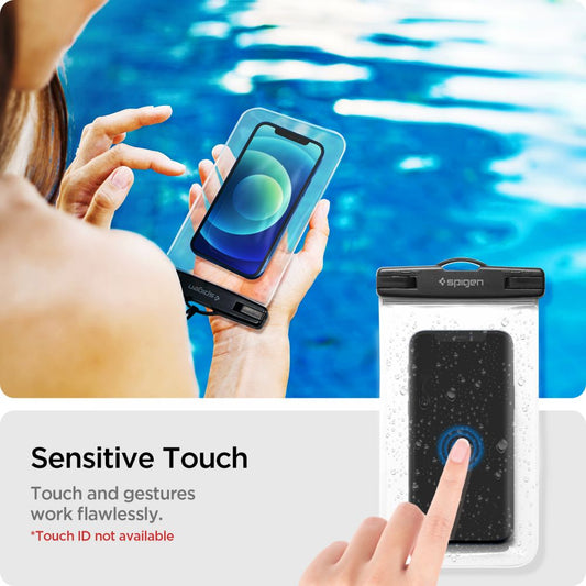 Custodia Universale Waterproof per Telefono max. 3.5inch - 7inch, Spigen, A601, Set 2 pezzi, Trasparente AMP03098
