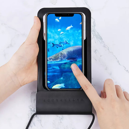 Custodia Universale Waterproof per Telefono max. 6.8 pollici, Techsuit, TWC1, Nera