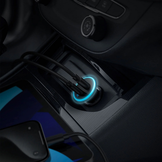 Caricatore Auto Anker 323, 52,5W, 3A, 1 x USB-A - 1 x USB-C, Nero, Ricondizionato A2735G11