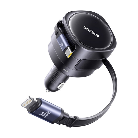 Caricabatterie Auto Con Cavo USB-C / Lightning Baseus Enjoyment Max, 60W, 3A, Nero C00035507121-00