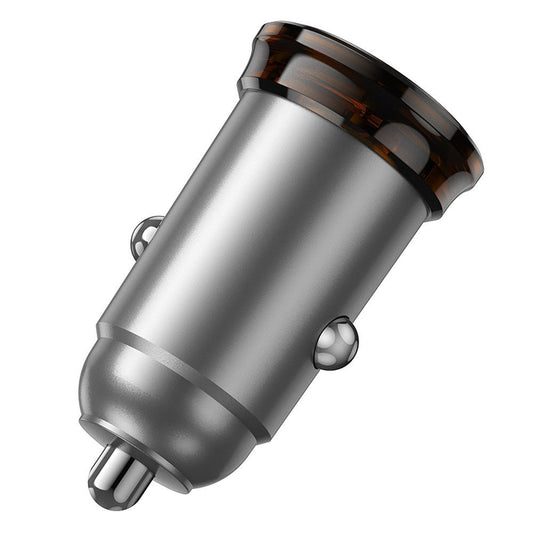 Caricabatterie Auto Con Cavo USB-C HOCO NZ16A, 43W, 3A, 1 x USB-A - 1 x USB-C, Grigio