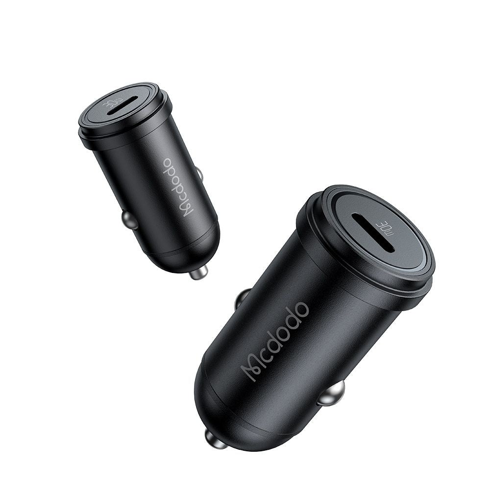 Caricabatterie Auto con Cavo Lightning McDodo CC-7492 Obsidian, 30W, 3A, 1 x USB-C, Nero