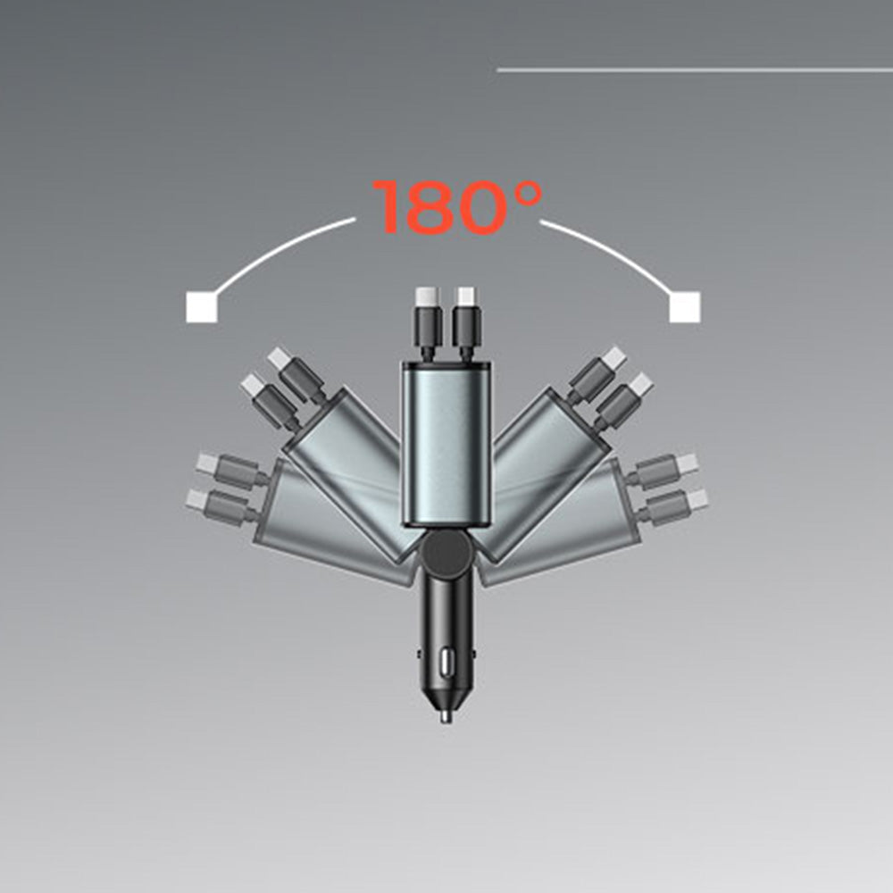Caricabatterie Auto Con Cavo USB-C / Lightning Lisen, 69W, 3A, 1 x USB-A - 1 x USB-C, Nero YL0224040031