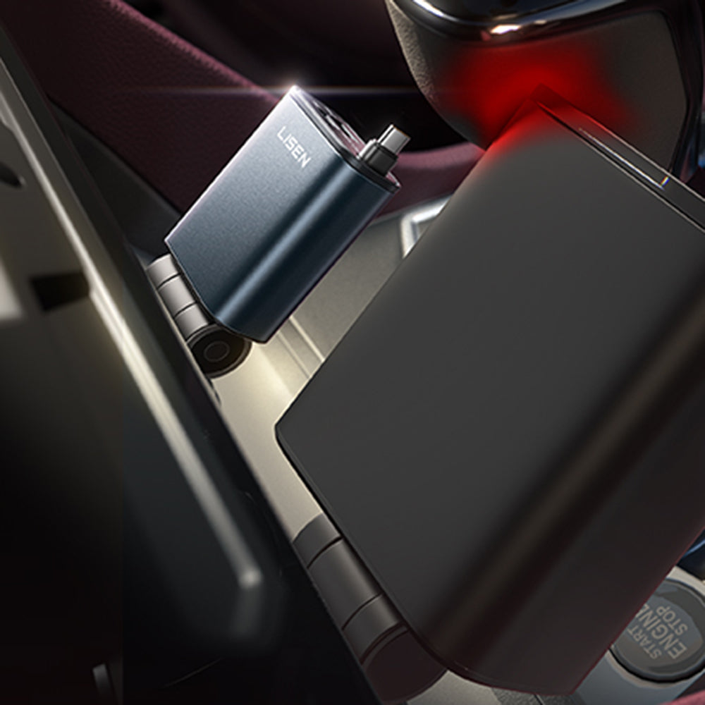 Caricabatterie Auto con Cavo USB-C Lisen, 57W, 3A, 1 x USB-A - 1 x USB-C, Nero YL0325010016