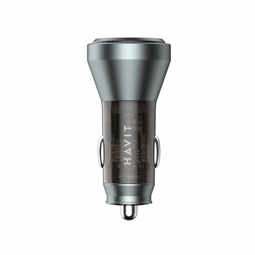 Caricabatterie Auto HAVIT CC2017, 45W, 3A, 1 x USB-A - 1 x USB-C, Nero Blu