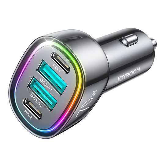 Joyroom Caricabatterie da auto JR-CL29, 70W, 3A, 2 x USB-A - 2 x USB-C, nero