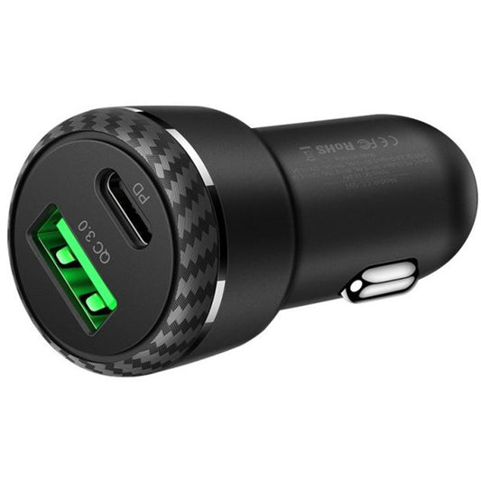 Caricabatterie Auto McDodo CC-5970, 38W, 3A, 1 x USB-A - 1 x USB-C, Nero
