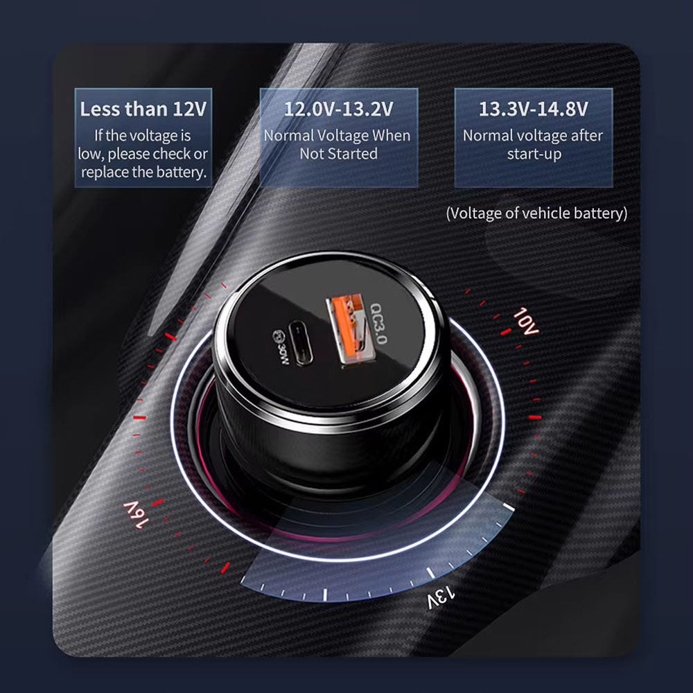 Caricabatterie Auto Techsuit TE-P31 Premium, 48W, 3A, 1 x USB-A - 1 x USB-C, Nero