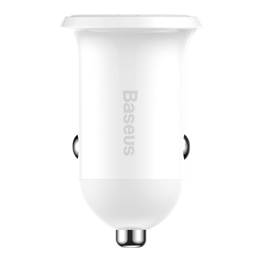 Car Charger Baseus Grain Pro, 24W, 2.4A, 2 x USB-A, White CCALLP-02