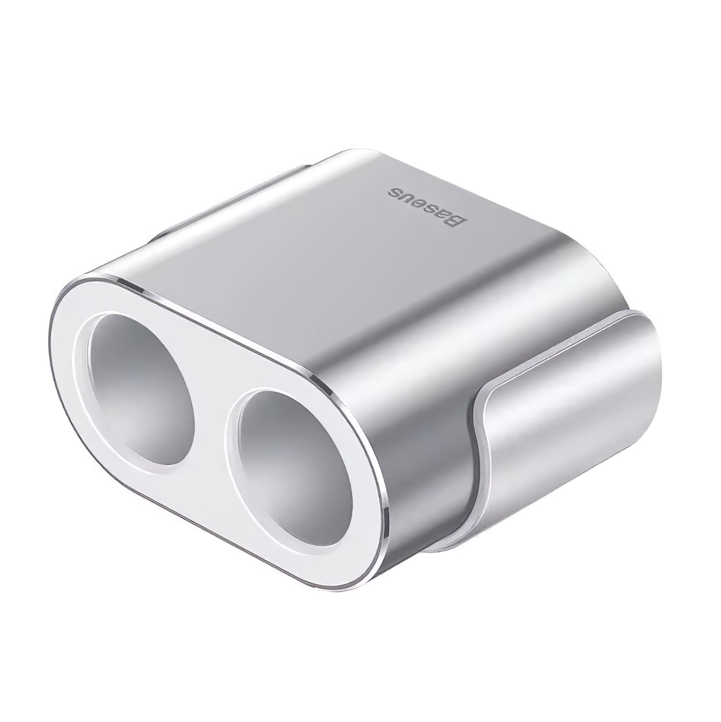 Caricabatterie da auto ad alta efficienza Baseus, 95W, 2,1A, 2 prolunghe per accendisigari - 2 x USB-A, argento CRDYQ-0S