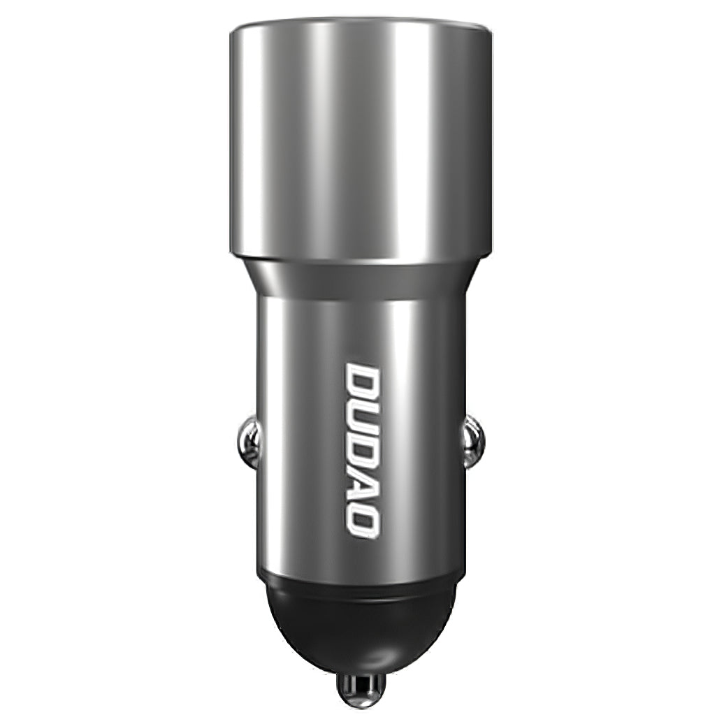 Caricatore Auto USB Dudao R4PQ, 1 X USB - 1 X USB Tipo-C, 22,5 W, Quick Charge - Power Delivery, Grigio