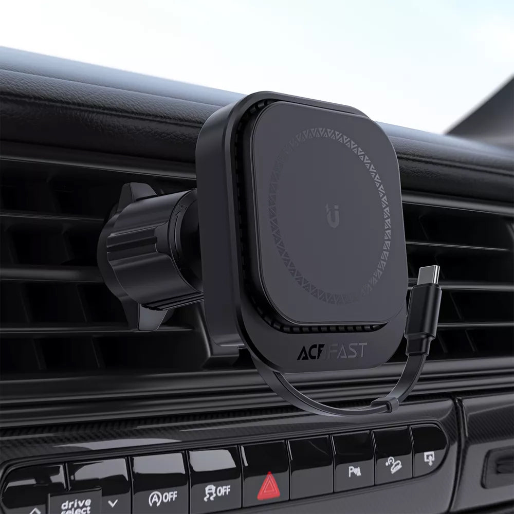 Caricabatterie Auto Wireless Acefast D32, 15W, 1.67A, Nero