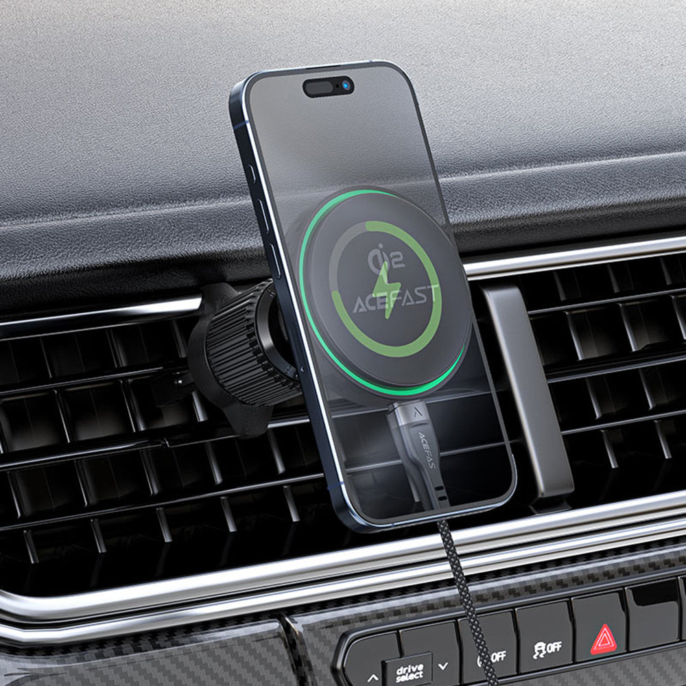 Caricabatterie Auto Wireless Acefast D33, 15W, 1.67A, Nero