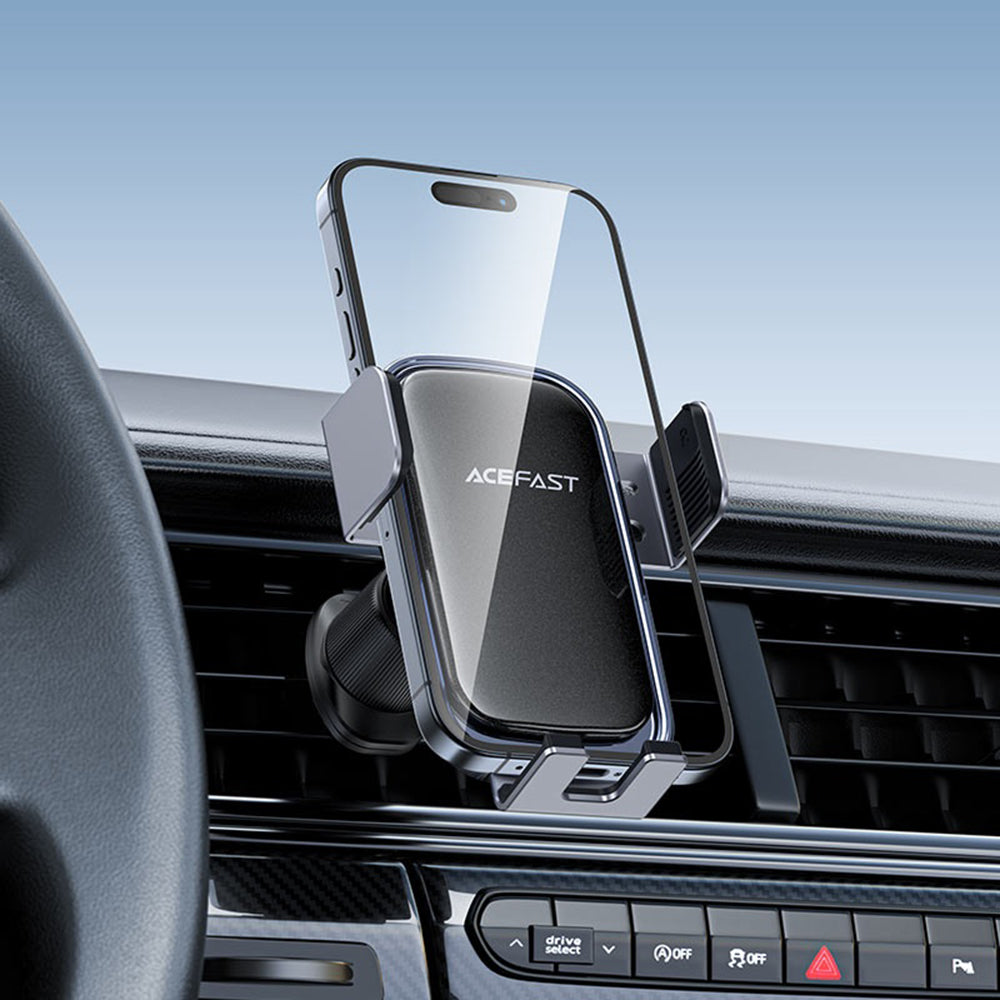 Caricabatterie Auto Wireless Acefast D39 con Pannello Solare, 15W, 1.67A, Nero