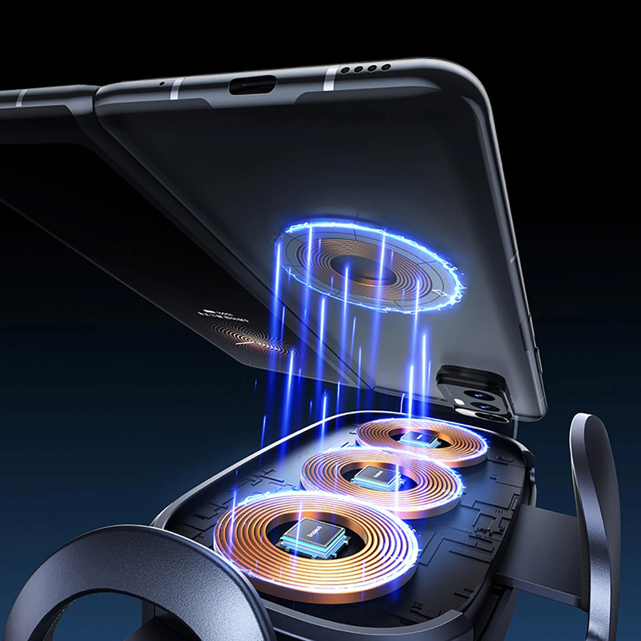 Caricabatterie Auto Wireless Baseus LightChaser, 15W, 1.67A, Nero C40355901111-00