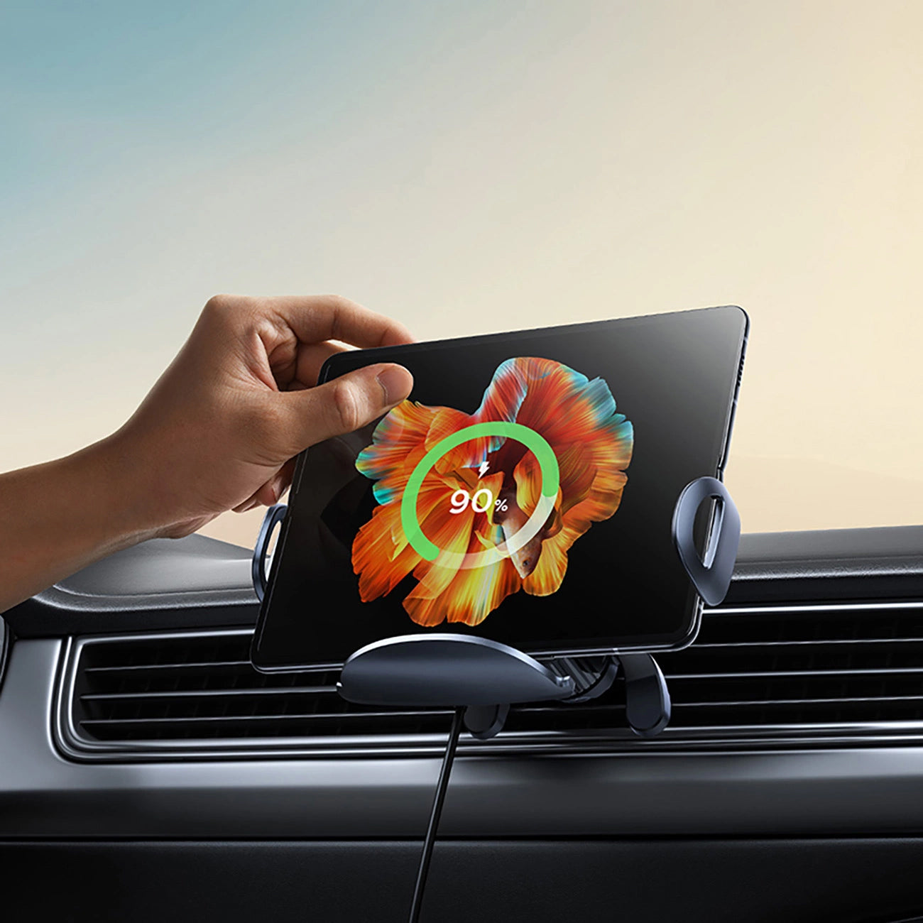 Caricabatterie Auto Wireless Baseus LightChaser, 15W, 1.67A, Nero C40355901111-00