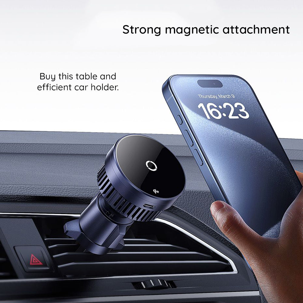 Caricabatterie Auto Wireless Baseus MagPro, 15W, 1.67A, Nero C40164100121-01