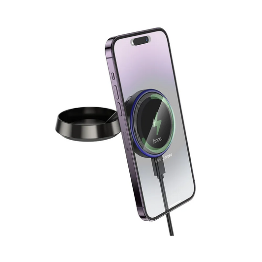 Caricabatterie Auto Wireless HOCO HW33, 15W, 1.67A, Grigio