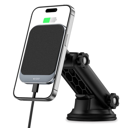 Caricabatterie da auto wireless Tech-Protect MM15W-V2, 15W, 1,67A, nero