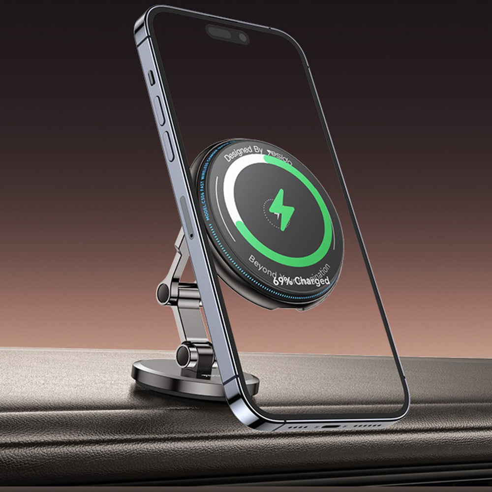 Caricabatterie Auto Wireless Yesido C306, 15W, 1.67A, Nero