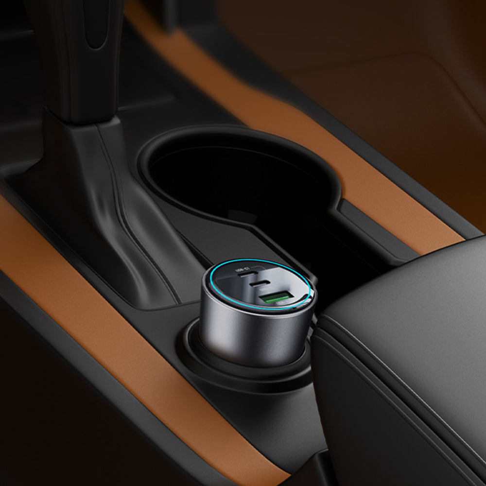 Caricabatterie Auto Yesido Y59, 200W, 5A, 1 x USB-A - 2 x USB-C, Nero