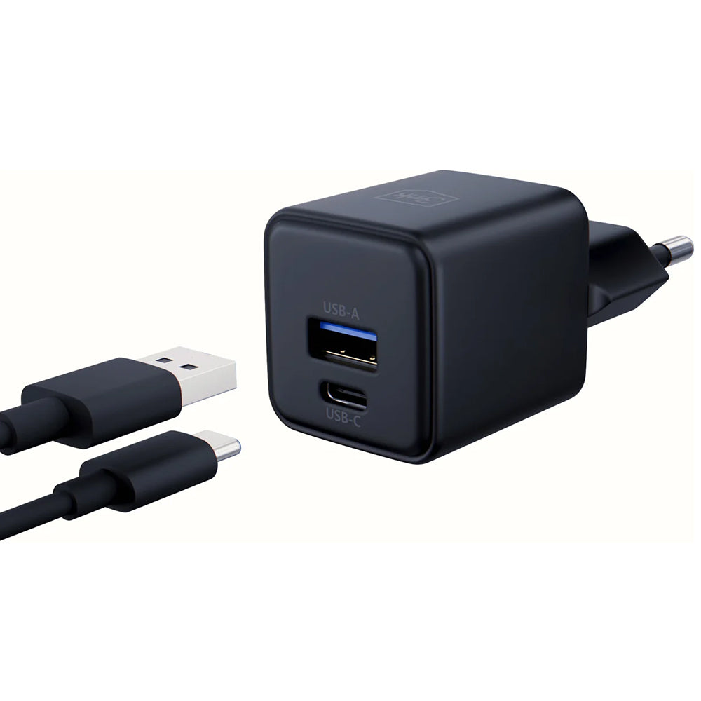Caricabatterie Retea 3MK Hyper, 20W, 3A, 1 x USB-A - 1 x USB-C, Nero