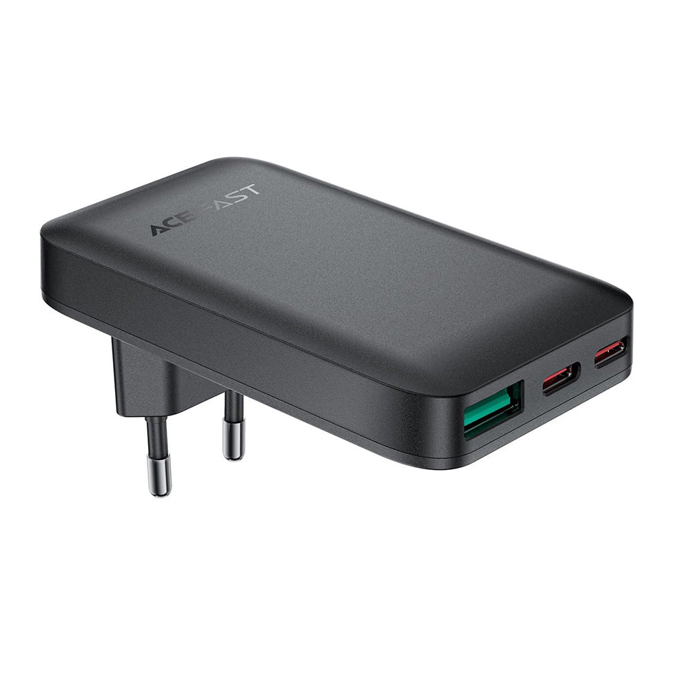 Caricabatterie Retea Acefast A100, 65W, 3.25A, 1 x USB-A - 2 x USB-C, Nero