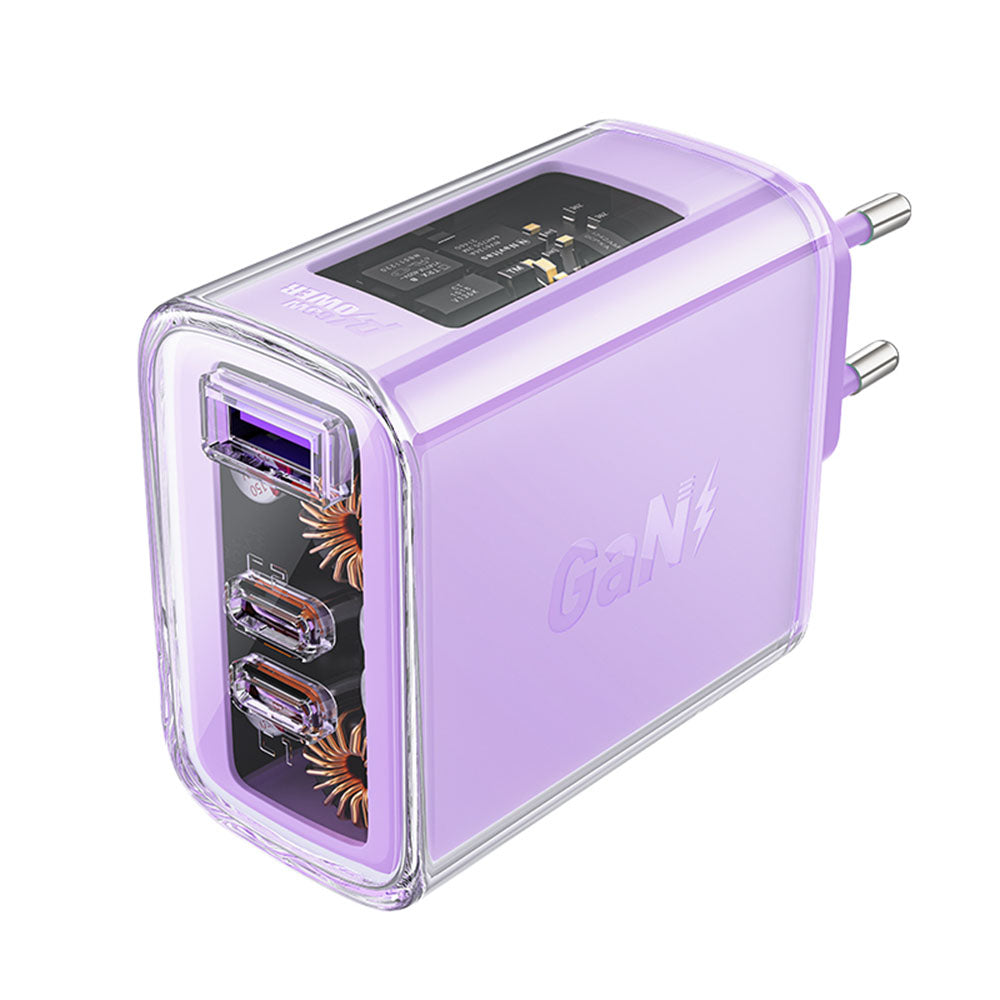 Caricabatterie Retea Acefast A45 Exploration, 65W, 3.25A, 1 x USB-A - 2 x USB-C, Viola
