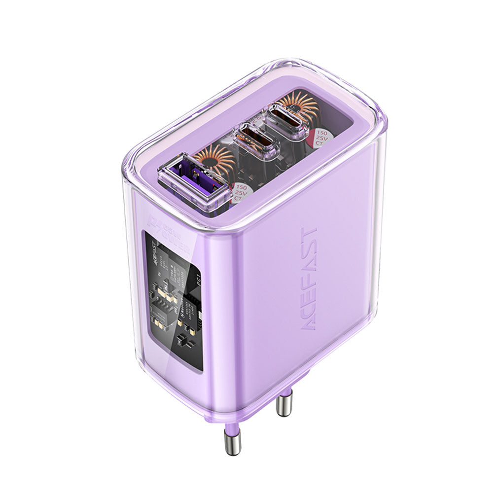 Caricabatterie Retea Acefast A45 Exploration, 65W, 3.25A, 1 x USB-A - 2 x USB-C, Viola