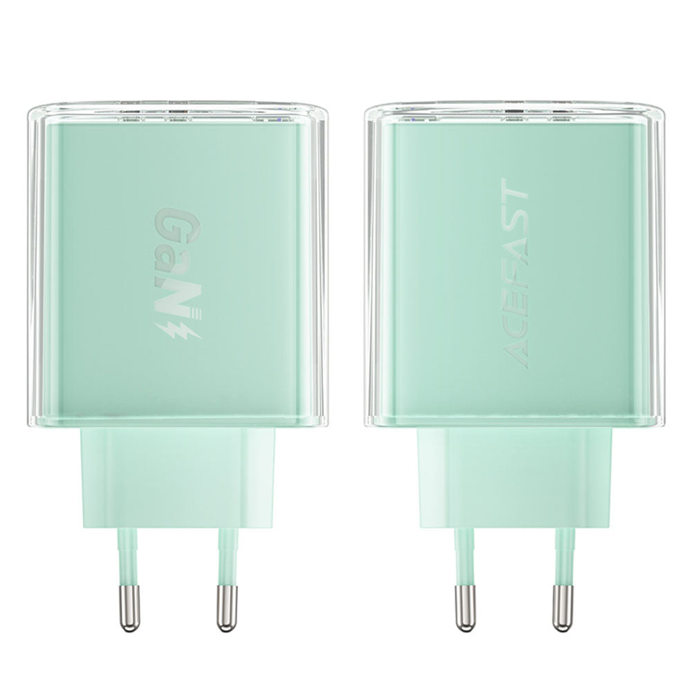 Caricabatterie Rete Acefast A45 Exploration, 65W, 3.25A, 1 x USB-A - 2 x USB-C, Verde