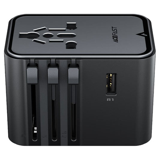Caricabatterie da rete Acefast Z8 Travel, 45W, 3A, 2 x USB-A - 3 x USB-C, Nero