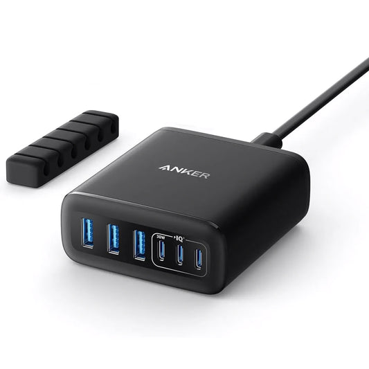 Caricabatterie Anker Station, 112W, 3A, 3 x USB-A - 3 x USB-C, nero A2154G11