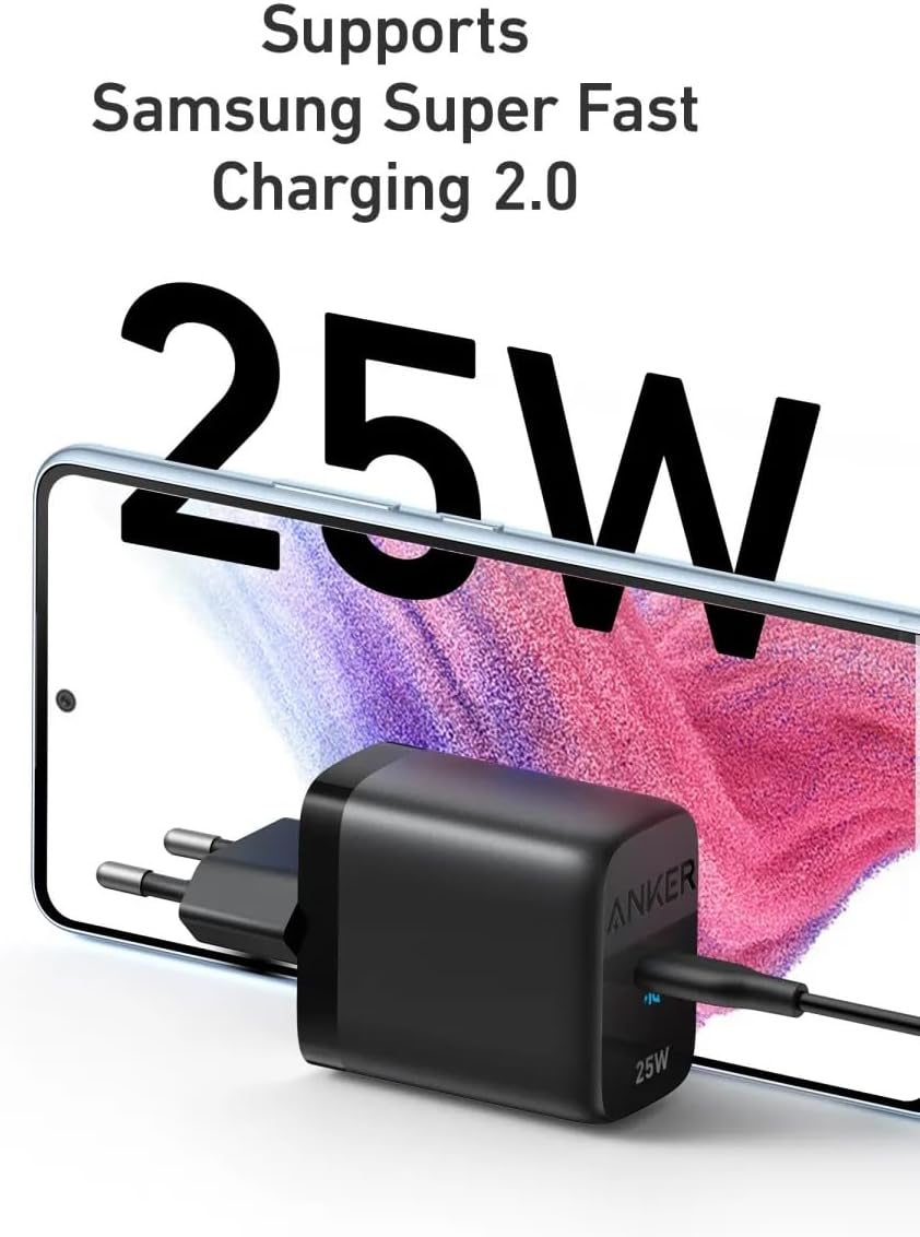 Caricatore da rete Anker 312 Ace, 25W, 1 x USB-C, Nero A2642G11