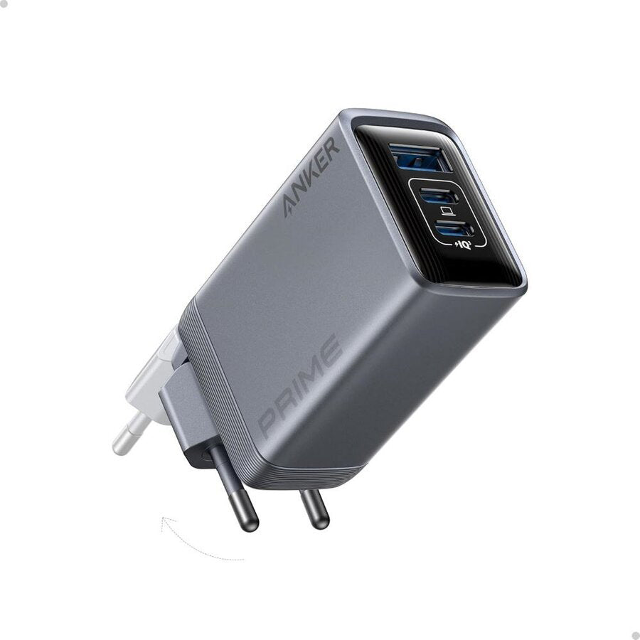 Network Charger Anker Prime, 100W, 3A, 1 x USB-A - 2 x USB-C, Gray A2688341