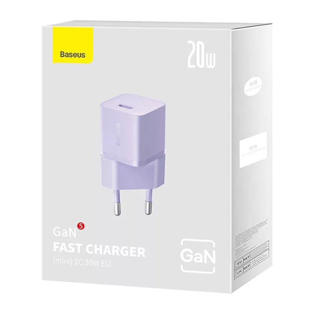 Caricabatterie Rete Baseus, 20W, 3A, 1 x USB-C, Viola CCGN050105