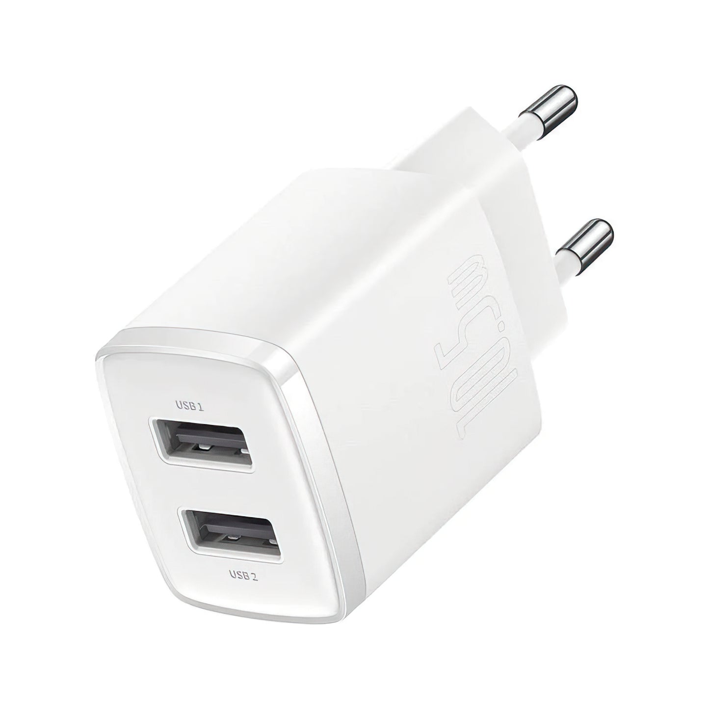 Caricabatterie Rete Baseus Compact, 10.5W, 2.1A, 2 x USB-A, Bianco CCXJ010202