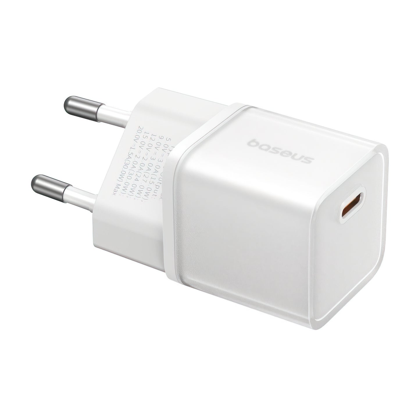 Caricabatterie Rete Baseus GaN5S, 30W, 3A, 1 x USB-C, Bianco P10162504213-00