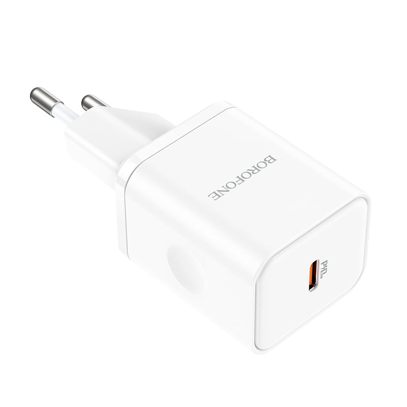 Caricabatterie Retea Borofone BN6 Field, 20W, 3A, 1 x USB-C, Bianco
