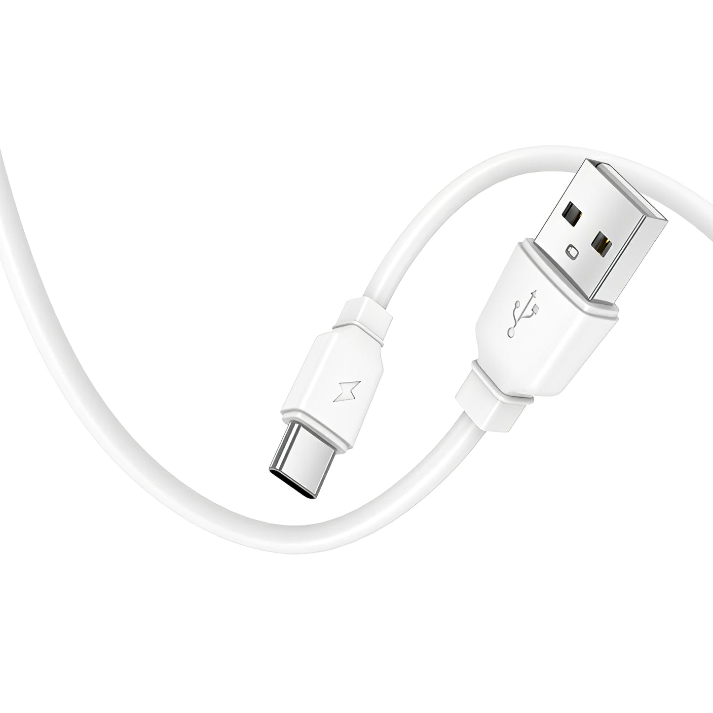 Prestico F7S Caricatore di rete USB-C con cavo, 12W, 2,4A, 1 x USB-A, bianco